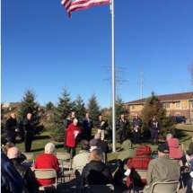 veterans day 2016, honoring our veterans, flag ceremony, oak park senior living, oak park heights, mn