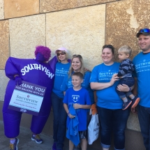 Our Team at 2017 Alzheimer's Walk-Oak Park Senior Living-grouped together with the Southview mascot